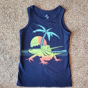 Children's Place | Geometric Lizard Tank - Navy and Neon
